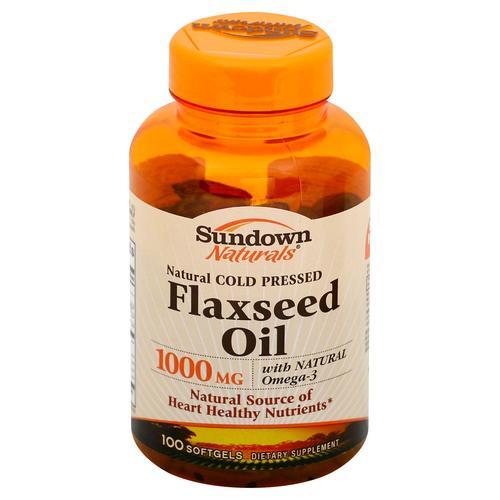 Sundown Naturals Óleo de Linhaça 1000mg - 100 Cápsulas Gel: Saúde Essencial