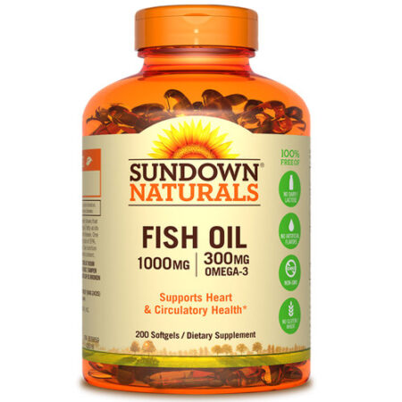 Sundown Naturals Óleo de Peixe - 1,000 mg - 200 Cápsulas em Gel