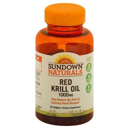 Óleo de Krill Vermelho 1,000 mg - 60 Cápsulas em Gel - Sundown Naturals