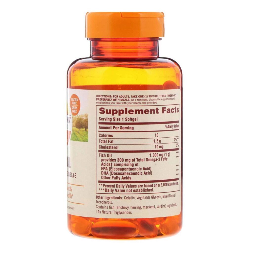 Óleo de Peixe 1000mg Sundown Naturals: 72 Cápsulas para sua Saúde e Bem-Estar - Imagem 2