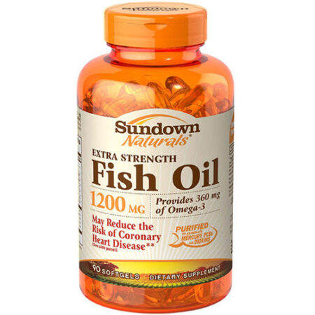 Óleo de peixe Extra Strength 1,200 mg - 90 Cápsula em gel - Sundown Naturals