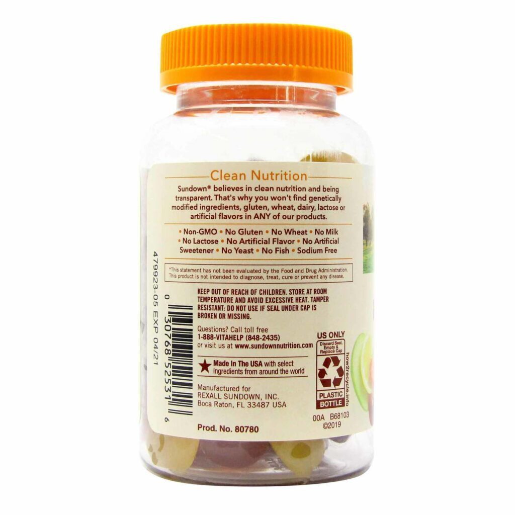 Sundown Naturals Fibra 1.000 UI Gomas - 50 Unidades para Saúde Digestiva - Imagem 3
