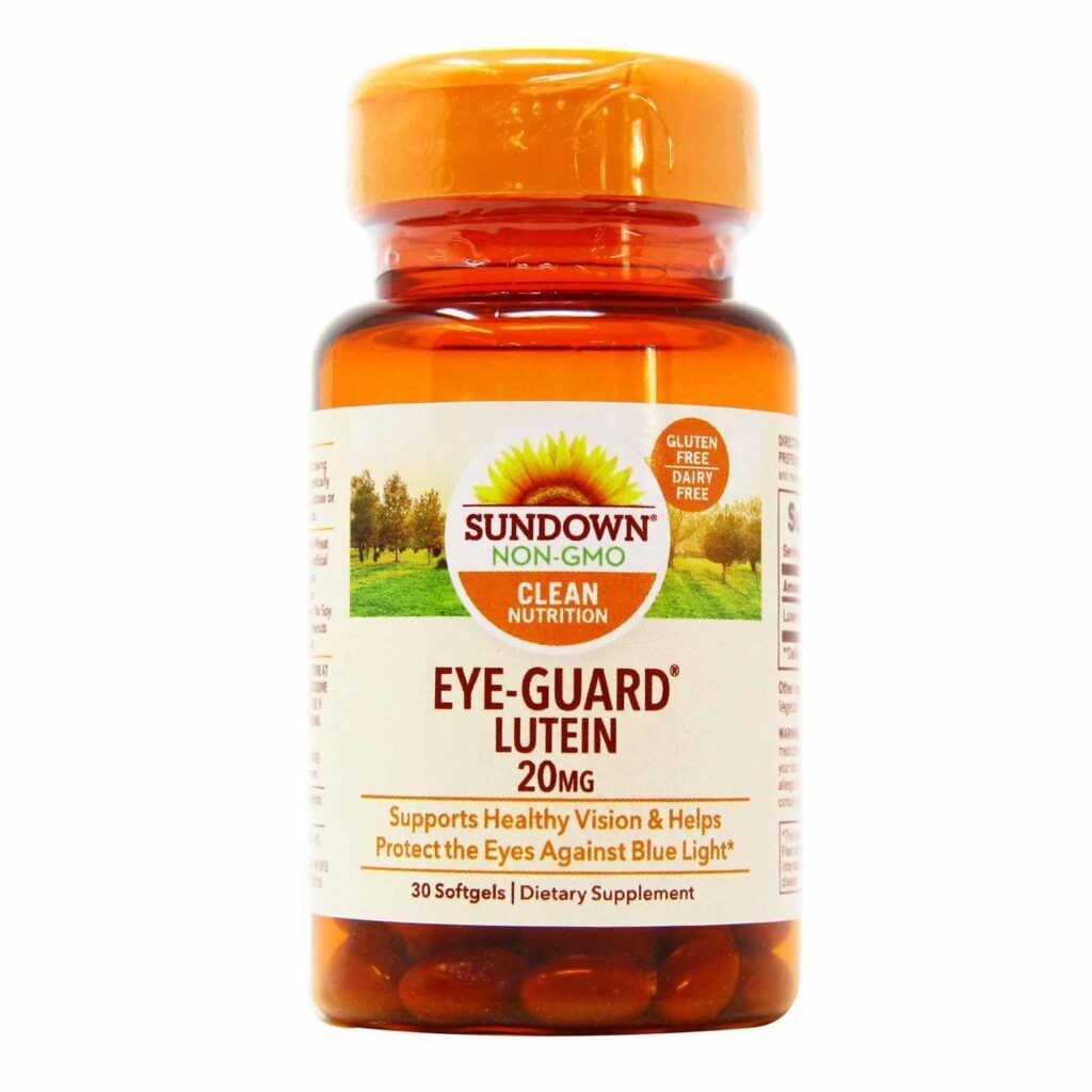 Sundown Naturals Luteína 20 mg - 30 Cápsulas Gel para Saúde Ocular
