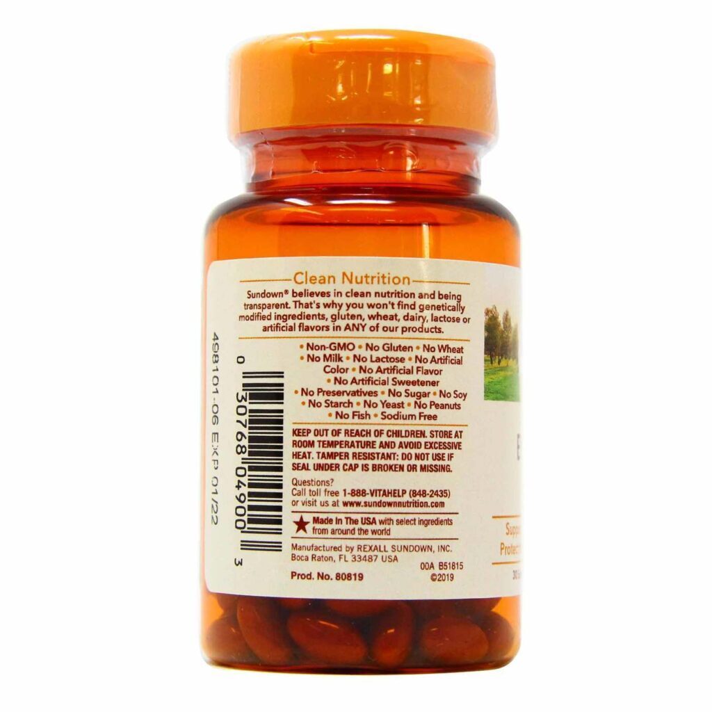 Sundown Naturals Luteína 20 mg - 30 Cápsulas Gel para Saúde Ocular - Imagem 3