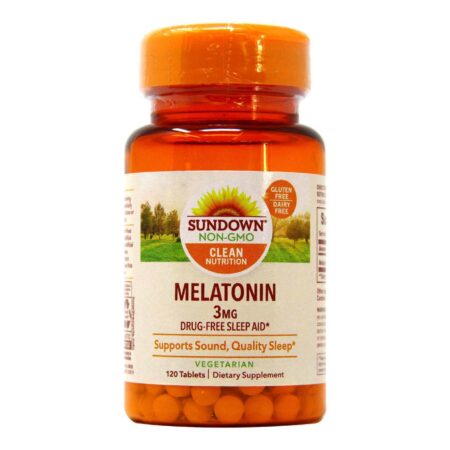 Sundown Naturals Melatonina - 3 mg - 120 Tabletes