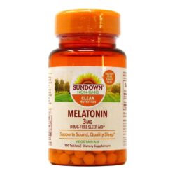 Sundown Naturals Melatonina - 3 mg - 120 Tabletes: Seu Aliado para Noites de Sono Reparador no Brasil