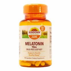 Sundown Naturals Melatonina 10 mg - 90 Cápsulas para um Sono Reparador