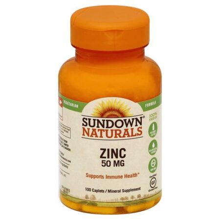 Sundown Naturals, Zinco - 50 mg - 100 Caplets