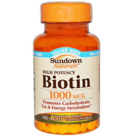 Sundown Naturals, High Potency Biotin - 1,000 mcg - 120 Tabletes