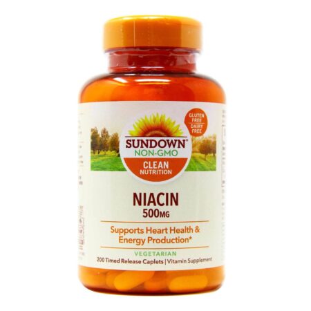 Sundown Naturals, Niacina - 500 mg - 200 Cápsulas