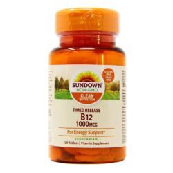Sundown Naturals Vitamina B12 Alta Potência 1000mcg - 120 Tabletes Essenciais
