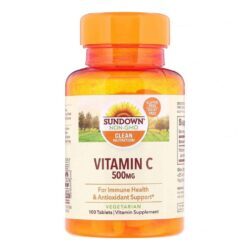 Sundown Naturals Vitamina C Alta Potência - 500 mg - 100 Tabletes para Imunidade e Saúde