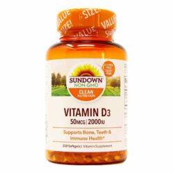 Vitamina D3 2.000 UI Sundown Naturals - 350 Cápsulas Gel: Imunidade e Bem-Estar em Cada Dose