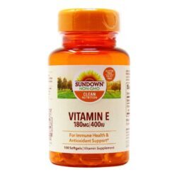 Sundown Naturals Vitamina E 400 UI - 100 Cápsulas Gel - Saúde e Bem-Estar