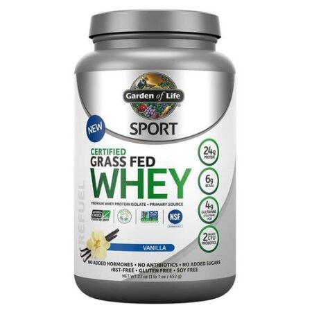 Garden of Life, SPORT Proteína Whey (Soro de leite) , Sabor Baunilha - 652g