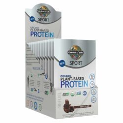 Garden of Life SPORT Proteína Vegetal Orgânica Chocolate 12 Pacotes