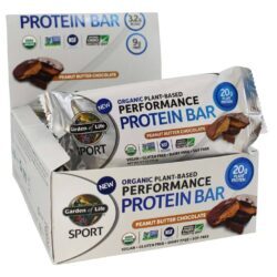 Garden of Life SPORT Barra de Proteína Chocolate Manteiga Amendoim 12 Barras