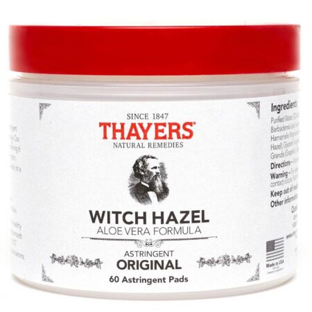 Thayers, Hamamélis com Aloe Vera - Almofadas Adstringentes - 60 Unidades