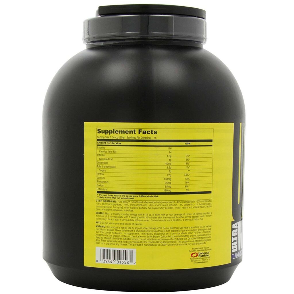 Universal Nutrition Ultra Whey Pro Baunilha - 2.27kg Potente Proteína Isolada - Imagem 2