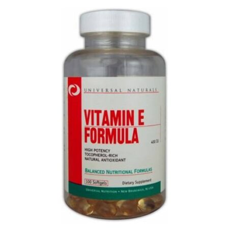 Universal Nutrition Vitamina E Formula - 400 IU - 100 Cápsulas em Gel