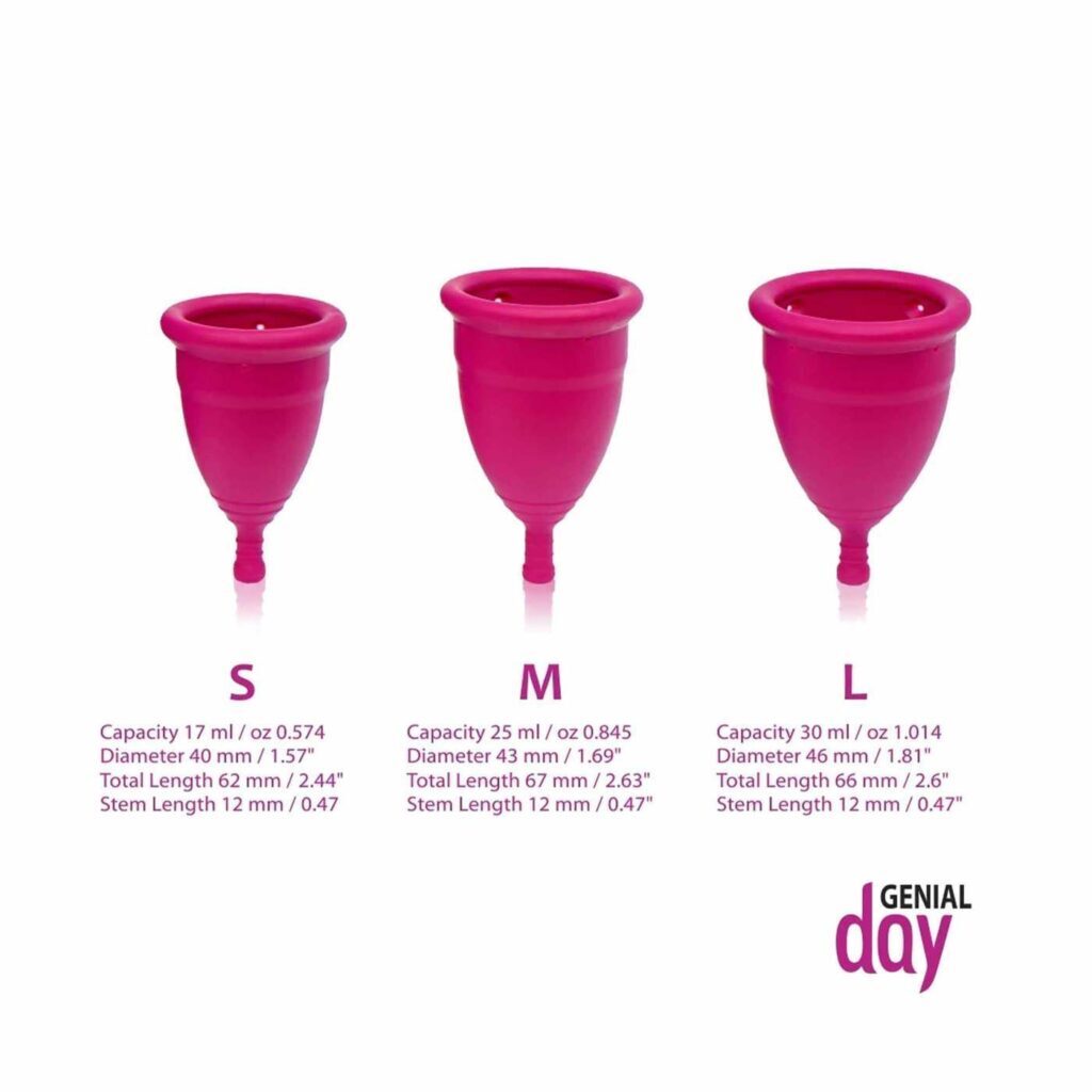 Coletor Menstrual Genial Day Médio 25 mm - Higiene Íntima Confortável no Brasil - Imagem 3