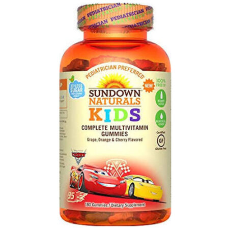 Sundown Naturals, Multivitamínico Completo para Crianças - Uva, Laranja e Cereja- 180 Gomas