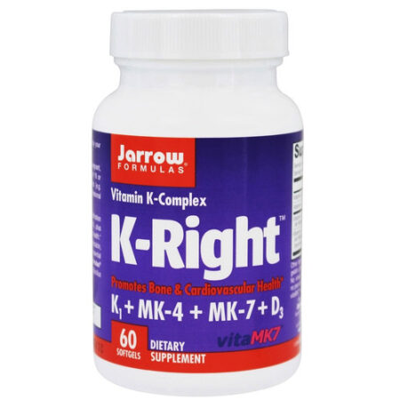 Jarrow Formulas, K-Right™ - Complexo de Vitamina K - 60 Cápsulas em Gel