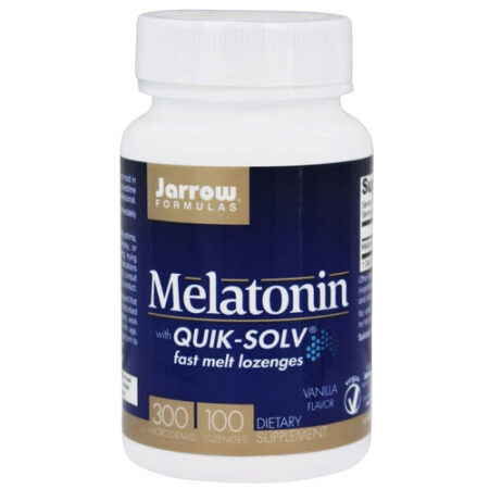 Jarrow Formulas, Melatonina com Quik-Solv, Baunilha - 300 mcg - 100 pastilha