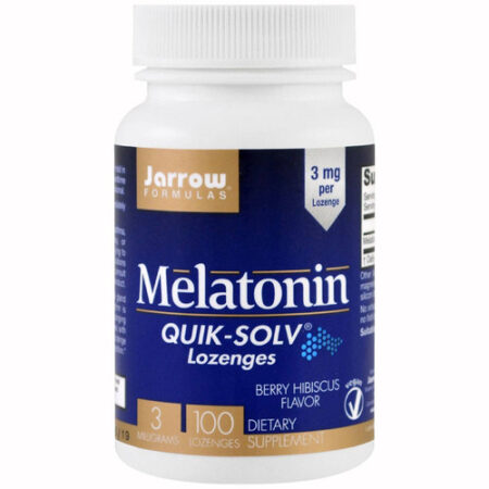 Jarrow Formulas Melatonina com Quik-Solv, baga - Hibiscus - 300 mcg - 100 Lozenges