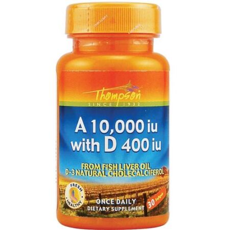 Thompson, Vitamina A 10.000 UI com Vitamina D 400 UI - 30 Cápsulas