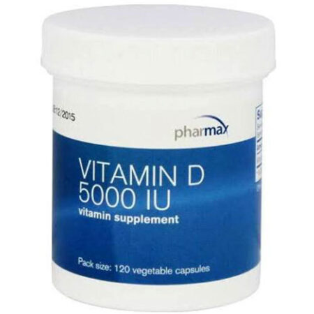 Genestra Pharmax Vitamina D - 5,000 IU - 120 Cápsulas Vegetarianas