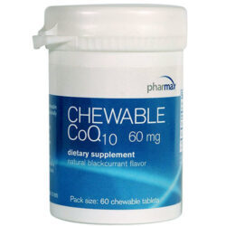 Genestra Pharmax Chewable CoQ10 - 60mg - 60 Tabletes Mastigáveis para Energia e Saúde Cardíaca
