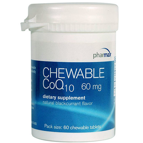 Genestra Pharmax Chewable CoQ10 - 60mg - 60 Tabletes Mastigáveis para Energia e Saúde Cardíaca