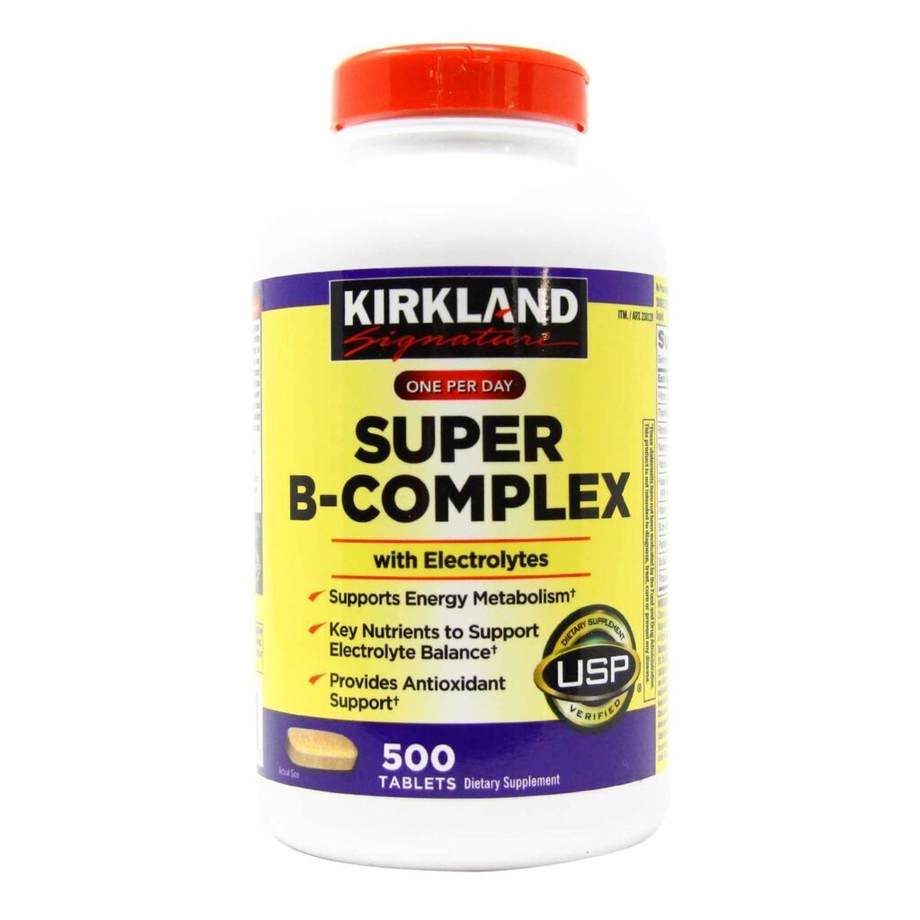 Kirkland Signature Super Complexo B - 500 Tabletes: Energia e Bem-Estar Essenciais