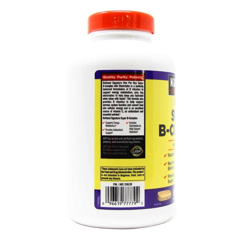 Kirkland Signature Super Complexo B - 500 Tabletes: Energia e Bem-Estar Essenciais - Imagem 3
