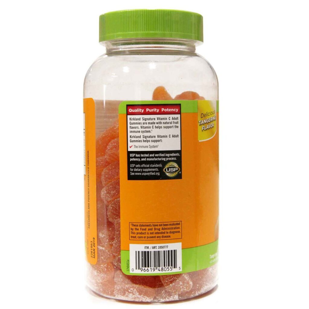 Kirkland Signature Vitamina C para Adulto 250 mg - 180 Gomas: Reforço Imunológico e Antioxidante Essencial - Imagem 2