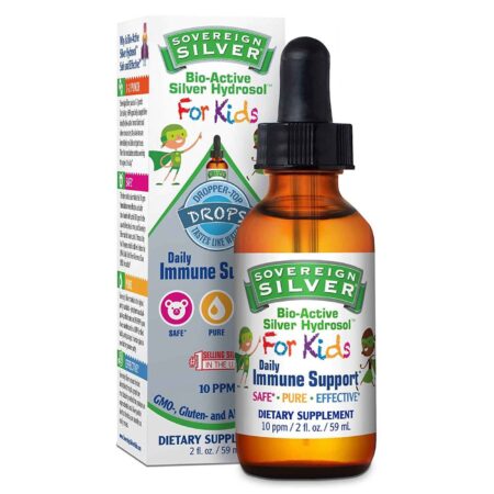 Natural Immunogenics, Bio-Active Silver Hydrosol™ Kids Suporte Imunológico Diário - 10 ppm 59 ml