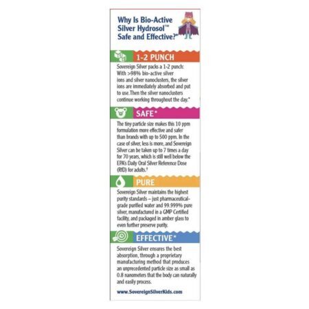 Bio-Active Silver Hydrosol™ Kids Natural Immunogenics Suporte Imunológico Diário - 10 ppm 59 ml - Imagem 3