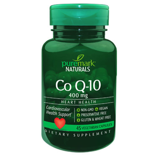 Puremark Naturals CoQ-10 400 mg - 45 Cápsulas Vegetarianas para Energia e Saúde Cardíaca