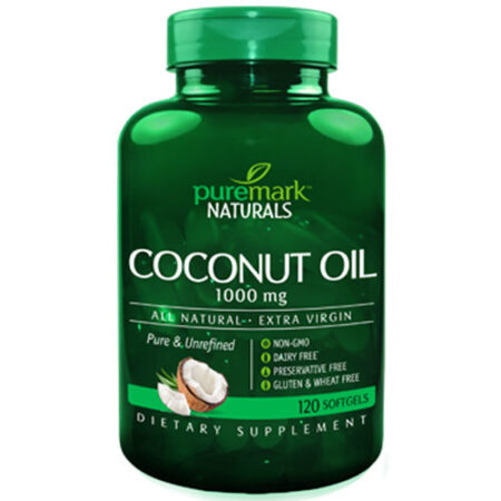 Puremark Naturals, Óleo de Coco - 1,000 mg - 120 Cápsulas em Gel