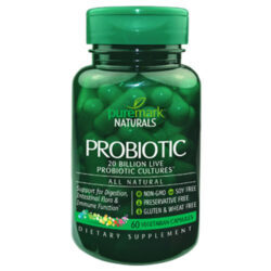 Puremark Naturals Probiótico - 60 Cápsulas Vegetarianas: Saúde Intestinal e Bem-Estar