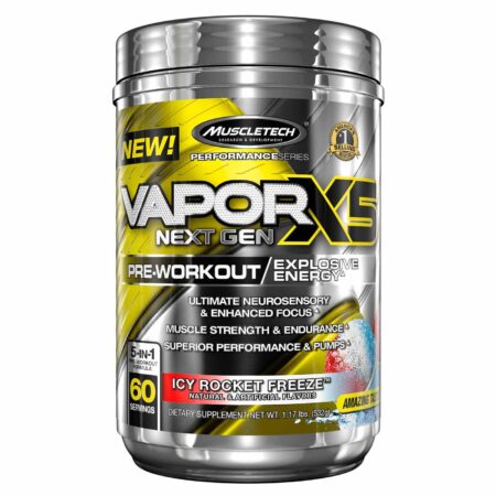 MuscleTech, VaporX5 Next Gen Pré-Treino - Icy Rocket Freeze - 60 porções