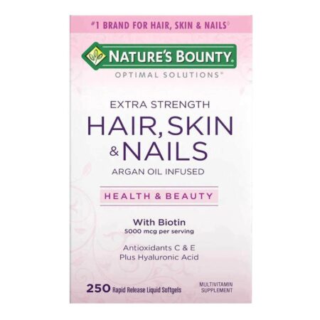 Nature's Bounty, Força Extra Cabelo, Pele e Unhas - 250 Cápsulas Líquidas de Liberação Rápida