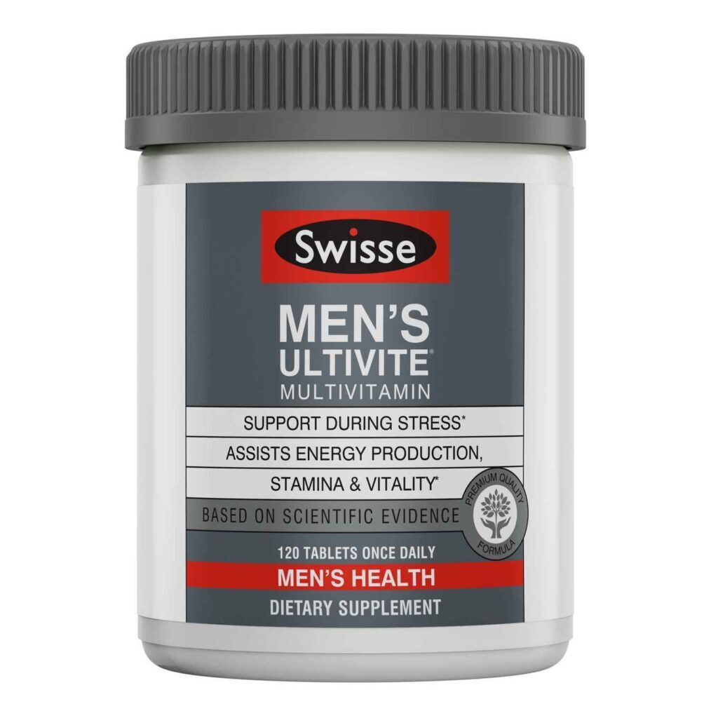 Multivitamínico Swisse Ultivite para Homens - 120 Comprimidos: Energia e Vitalidade Diária