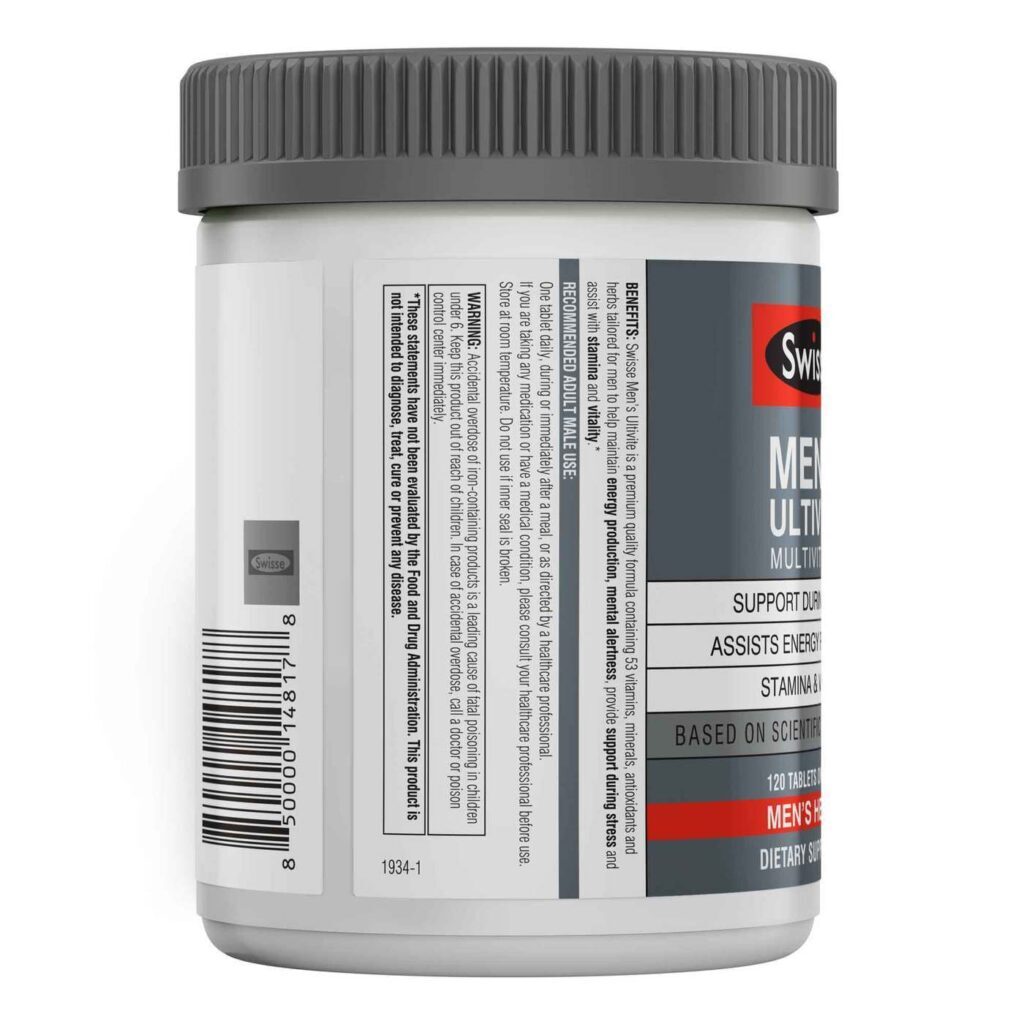Multivitamínico Swisse Ultivite para Homens - 120 Comprimidos: Energia e Vitalidade Diária - Imagem 2