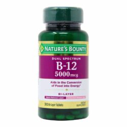 Nature's Bounty Vitamina B12 30 Tabletes Camada Dupla - Energia e Bem-Estar
