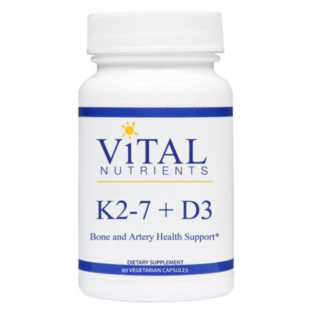 Vital Nutrients K2-7 + D3 60 Cápsulas Vegetarianas – Saúde Óssea e Imunidade — foto 1