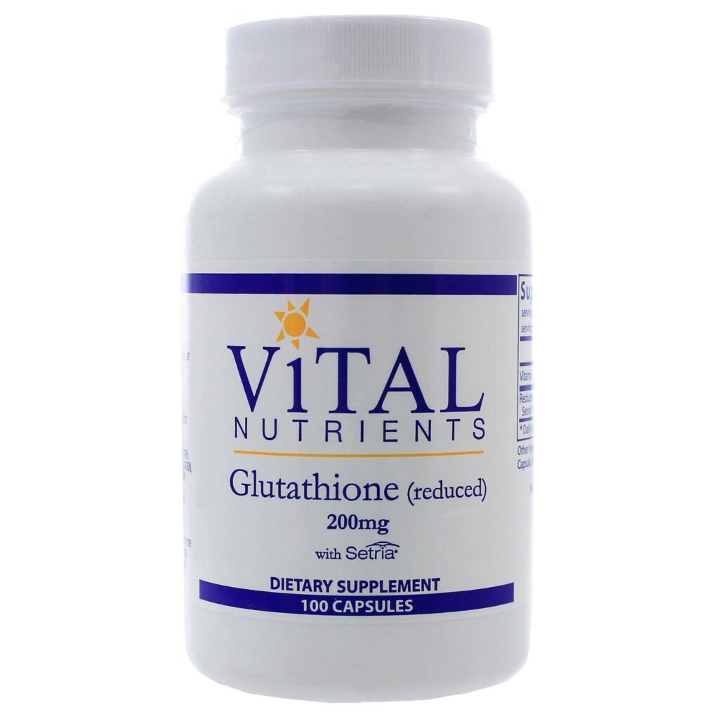 Vital Nutrients Glutationa Reduzida 200mg - 100 Cápsulas | Antioxidante Potente