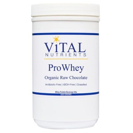 Vital Nutrients Pro Whey Organic Raw Protein Powder Chocolate - 600 Grams