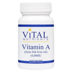 Vitamina A 10.000 UI Vital Nutrients (Óleo de Fígado de Peixe) - 100 Cápsulas Gel